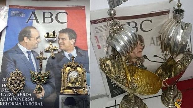 Para demostrar que tenían las joyas, mandaban fotografías de las piezas sobre la portada del diario ABC del día