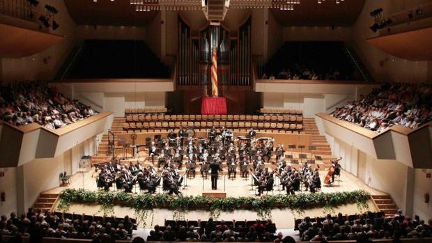 Actuación de la banda municipal de Valencia en el Palau de les Arts