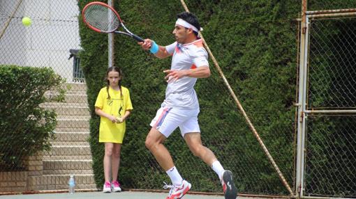 Quino Muñoz durante el partido