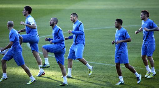 Entrenamiento de la selección francesa de fútbol