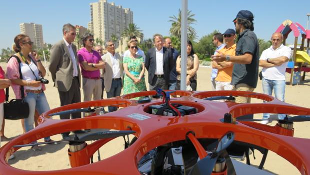 Imagen en primer término de los drones que se emplean en el proyecto