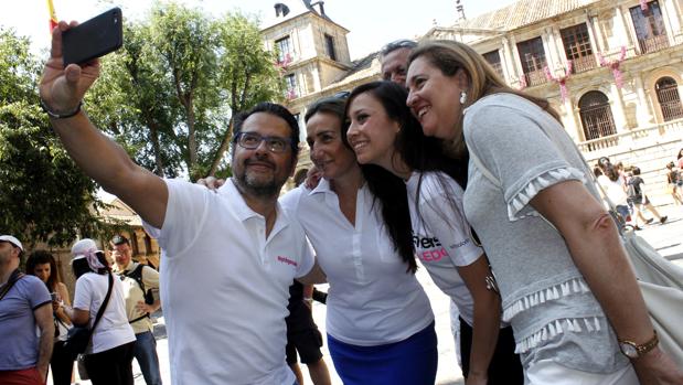 Un selfie en la plaza del Ayuntamiento