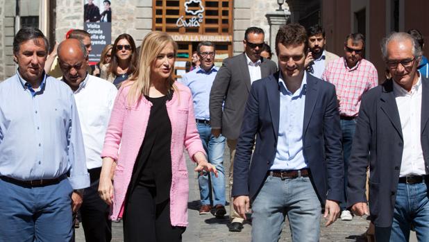 Cristina Cifuentes y Pablo Casado, este sábado en Ávila