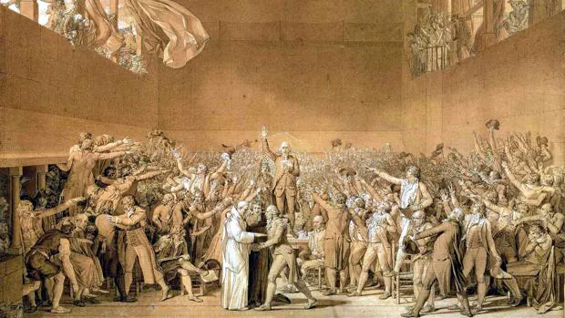 Cuadro «Juramento del Juego de Pelota», obra de Jacques-Louis David
