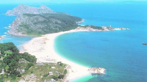 Panorámica de las Islas Cíes en Pontevedra