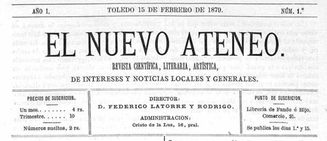 Número 1 de El Nuevo Ateneo, 15 de febrero de 1879