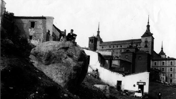 Casas del Patíbulo, en el Corralillo de San Miguel, en las cercanías del rodadero de la Candelaria, donde murió Juanito "El Ciego» (Foto Rodríguez, AHPT)