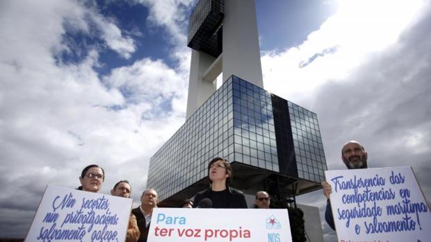 La portavoz nacional del BNG, ayer en un acto en La Coruña