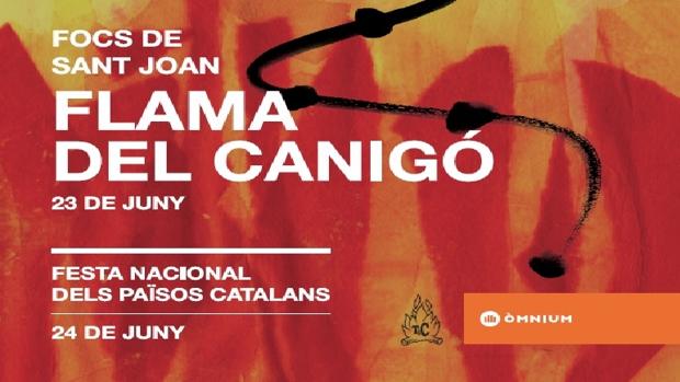 Cartel con el que se promociona este año la «Flama del Canigó»