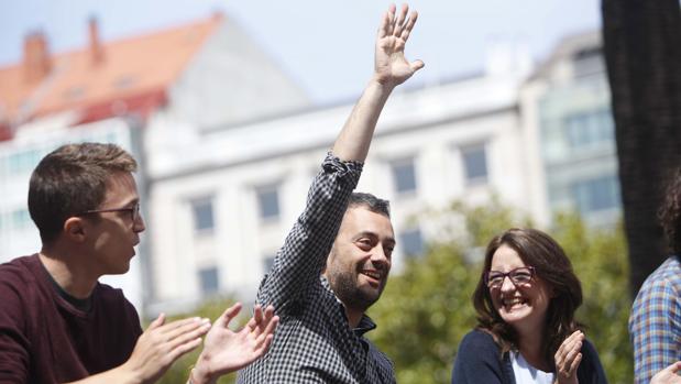 Imagen de Oltra tomada este domingo en un mitin en La Coruña