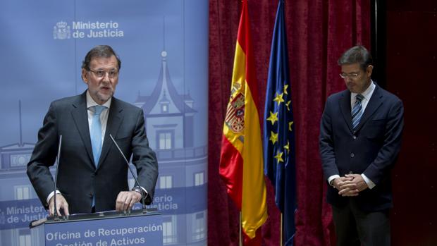 Rajoy, durante la presentación de la oficina el pasado octubre