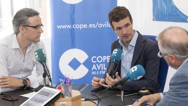 Pablo Casado, durante su intervención en la tertulia Cope-ABC