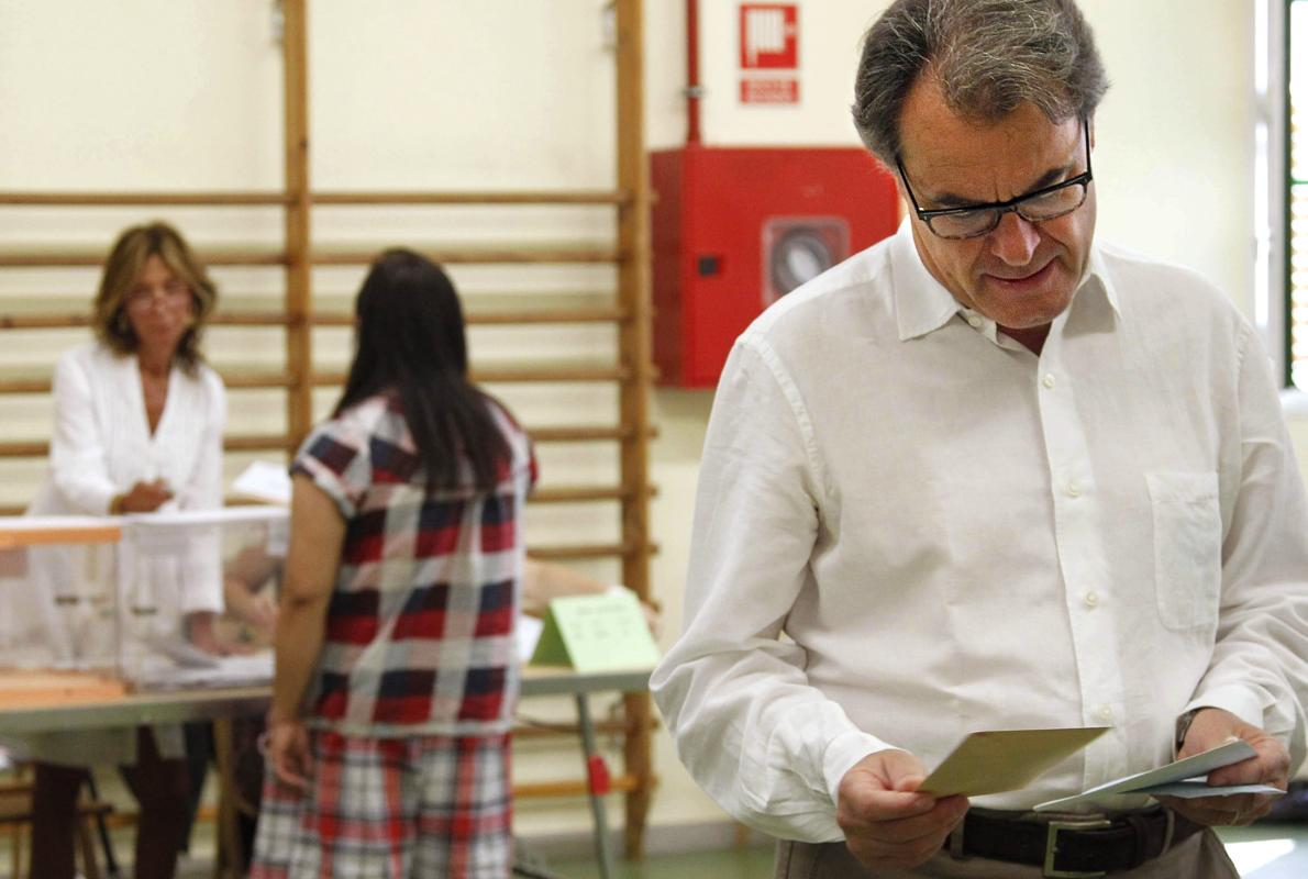 Artur Mas en el colegio electoral el pasado 26-J