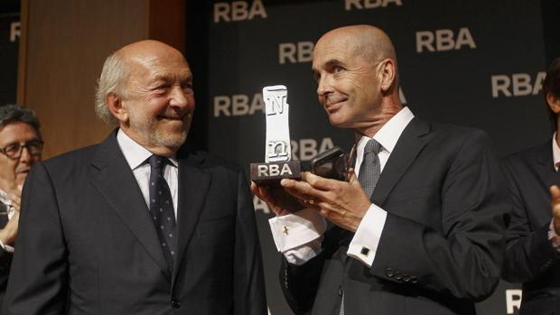 Rodrigo, durante la entrega del último premio RBA de Novela Negra a Don Winslow