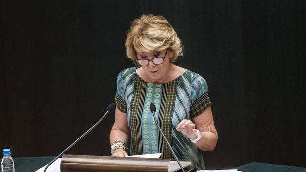 Esperanza Aguirre, en su intervención durante el Debate sobre el Estado de la Ciudad