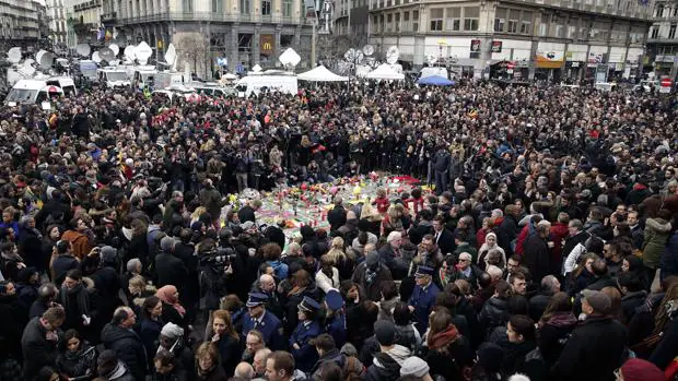 Manifestación contra los atentados de Bruselas el pasado marzo