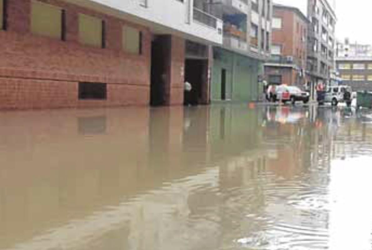 La zona de la calle Coral Bilbilitana, una de las más afectadas por las inundaciones en Calatayud cuando se producen lluvias torrenciales