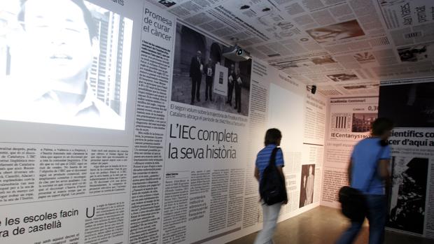 Imagen de la exposición sobre los «países catalanes» organizada por el IEC