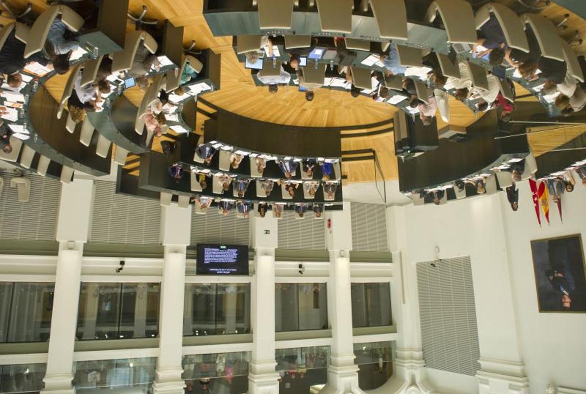 El Pleno del Ayuntamiento de Madrid, en el Palacio de Cibeles