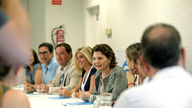 Imagen de Bonig junto a parlamentarios del PP tomada este lunes