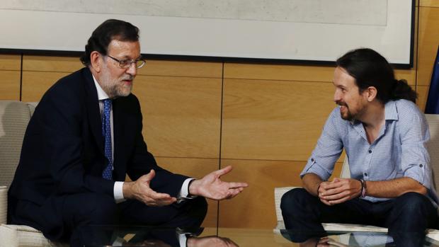 Mariano Rajoy y Pablo Iglesias en el Congreso