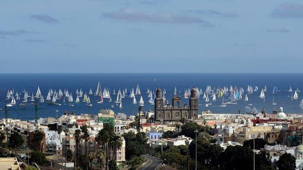 Salida de la Regata ARC en la capital grancanaria