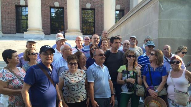 Soria, esta semana con un grupo de canarios que estaban de visita en Boston