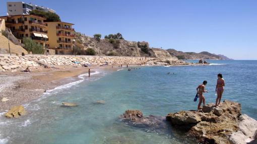 Playa de los estudiantes, en Villajoyosa