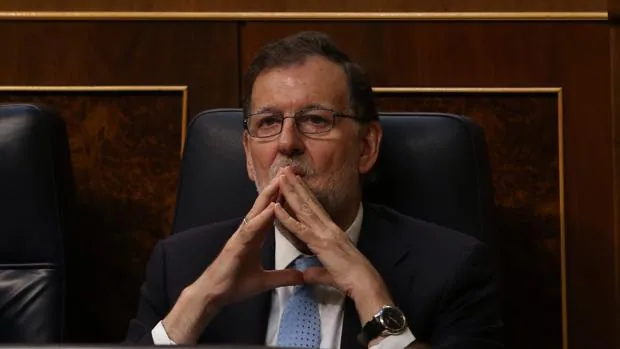 Mariano Rajoy durante el pleno en el Congreso de los Diputados para elegir Mesa del Congreso