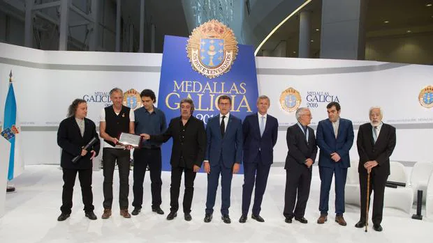 Los Suaves, Alberto Núñez Feijóo, Alfonso Rueda, Manuel Gallego Jorreto, Francisco Leiro y Basilio Losada