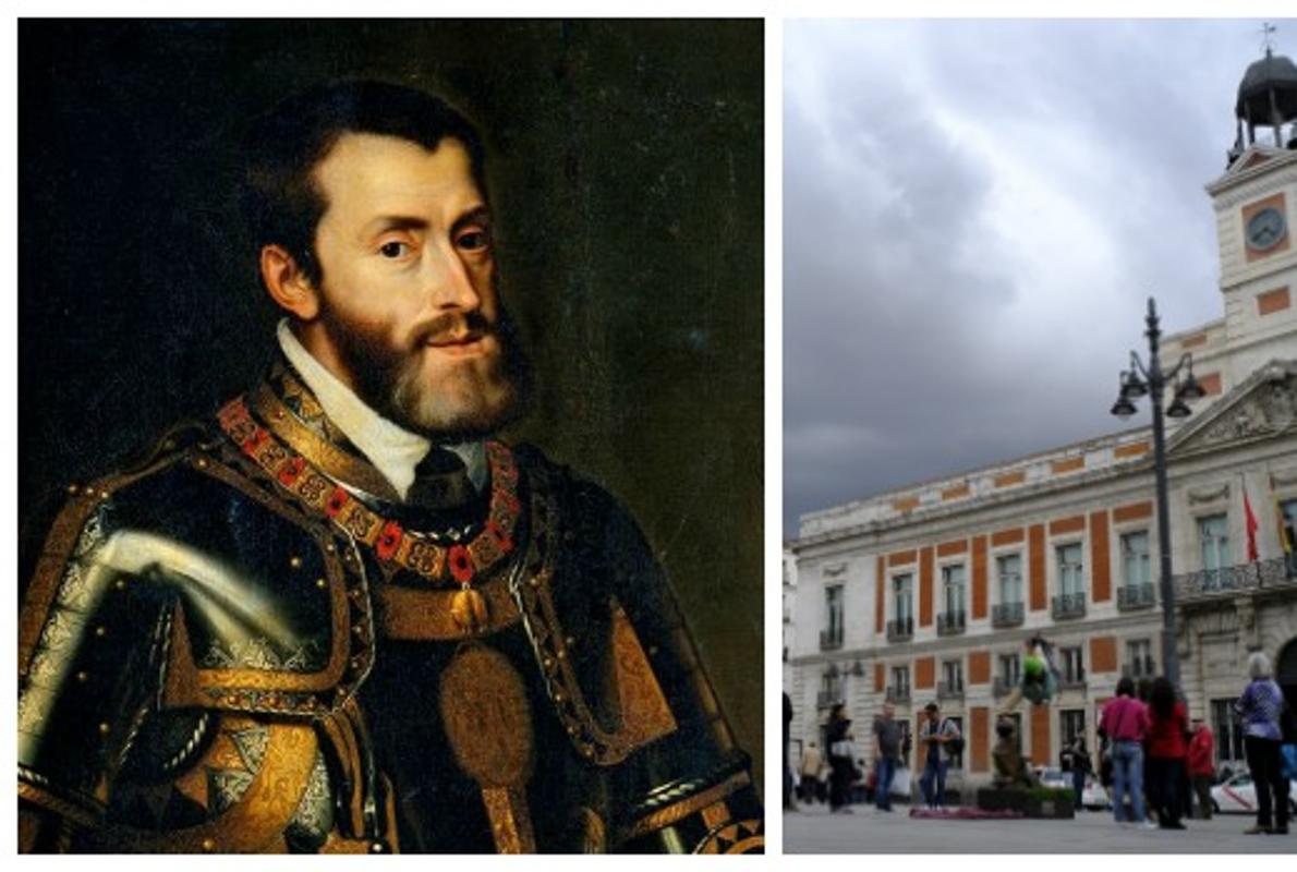 Collage de Carlos V y la Puerta del Sol