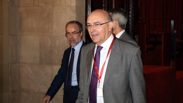 Miguel Ángel Gimeno, esta mañana en el Parlament