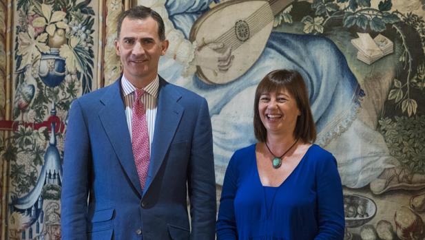 Felipe VI recibe en audiencia a la Presidenta del Govern balear, Francina Armengol