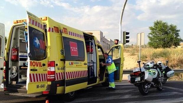 Una ambulancia del Summa, en una actuación de urgencia