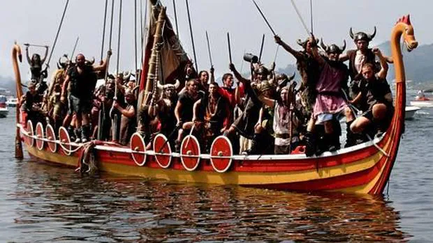 Simulación del desembarque Vikingo en Catoria, Pontevedra