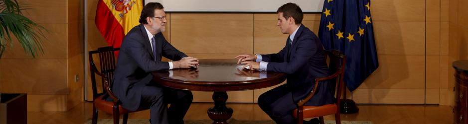 Reunión entre Mariano Rajoy y Albert Rivera