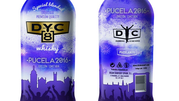 Botella de la nueva edición de Whisky DYC «Pucela 2016»