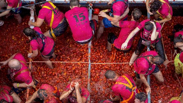 Imagen de la edición pasada de La Tomatina de Buñol