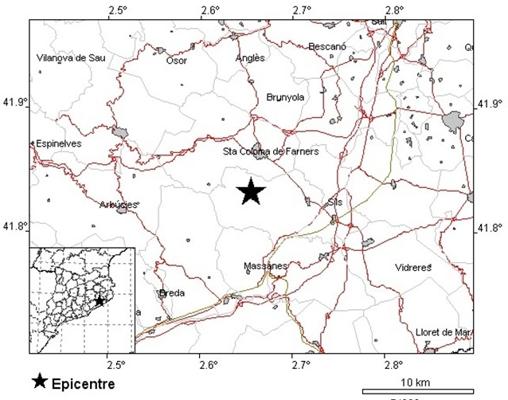 Un terremoto de magnitud 3,6 sacude La Selva (Gerona)