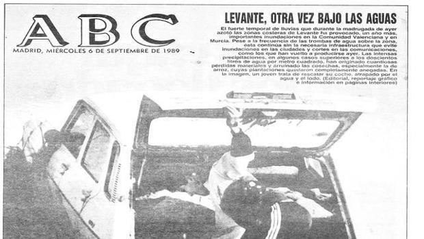 Detalle de la portada de ABC del miércoles 6 de septiembre de 1989