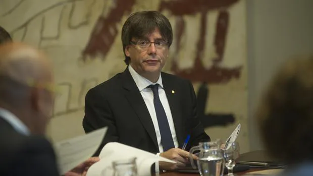 Carles Puigdemont, presidenta de la Generalitat, en la Ejecutiva del Govern de Cataluña