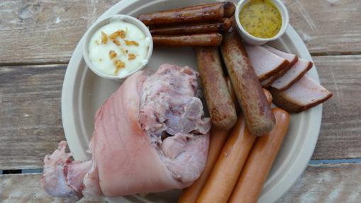 Uno de los platos combinados del Oktoberfest Madrid 2016