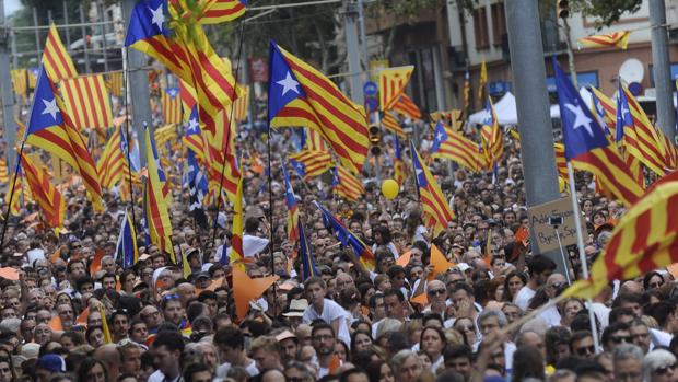 Una imagen de la Diada de 2015, en Barcelona