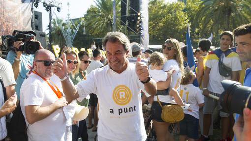 El expresidente de la Generalitat Artur Mas, en la Diada