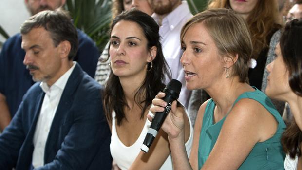 Tania Sánchez y Rita Maestre, durante la presentación de la candidatura «Adelante Podemos»