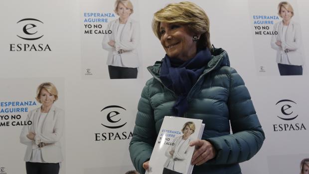 Esperanza Aguirre, en la presentación de su libro «Yo no me callo»