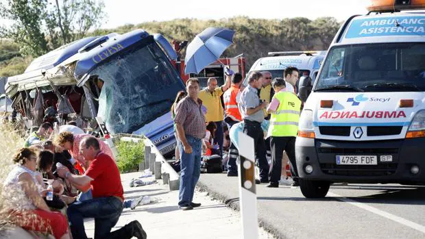 Accidente de autobús en Tornadizos (Ávila)