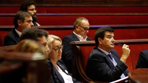 El portavoz de Ciudadanos, Fernando Giner, durante el debate