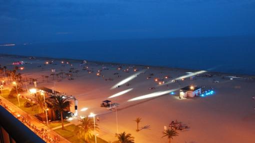 Vista nocturna de Gandía