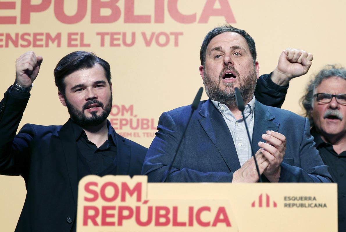 El diputado Rufián, en un acto de ERC